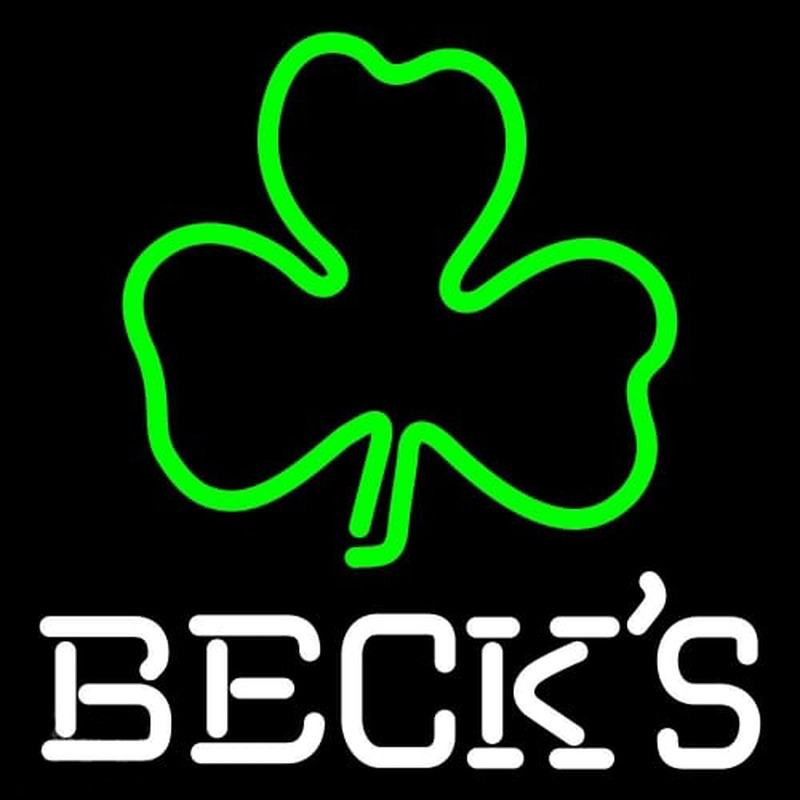 Custom Becks Green Clover Beer Neon Sign USA