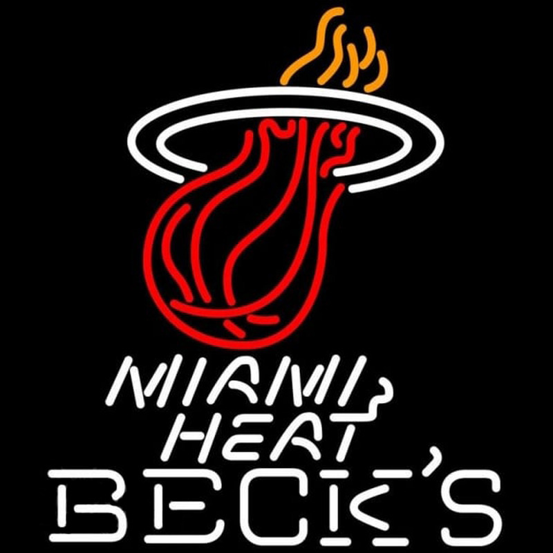 Custom Becks Miami Heat NBA Beer Sign Neon Sign USA