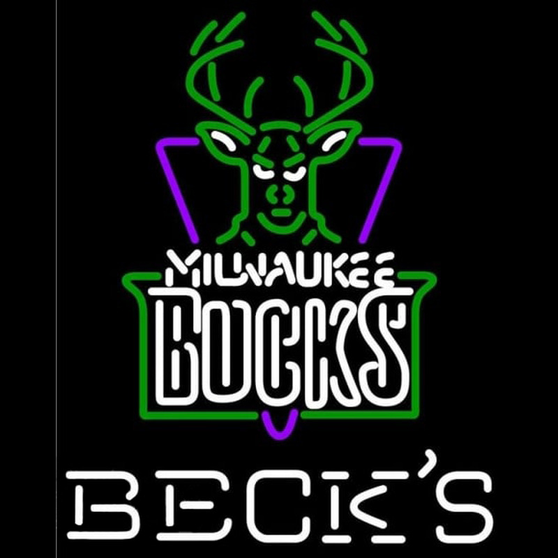 Custom Becks Milwaukee Bucks NBA Beer Sign Neon Sign USA