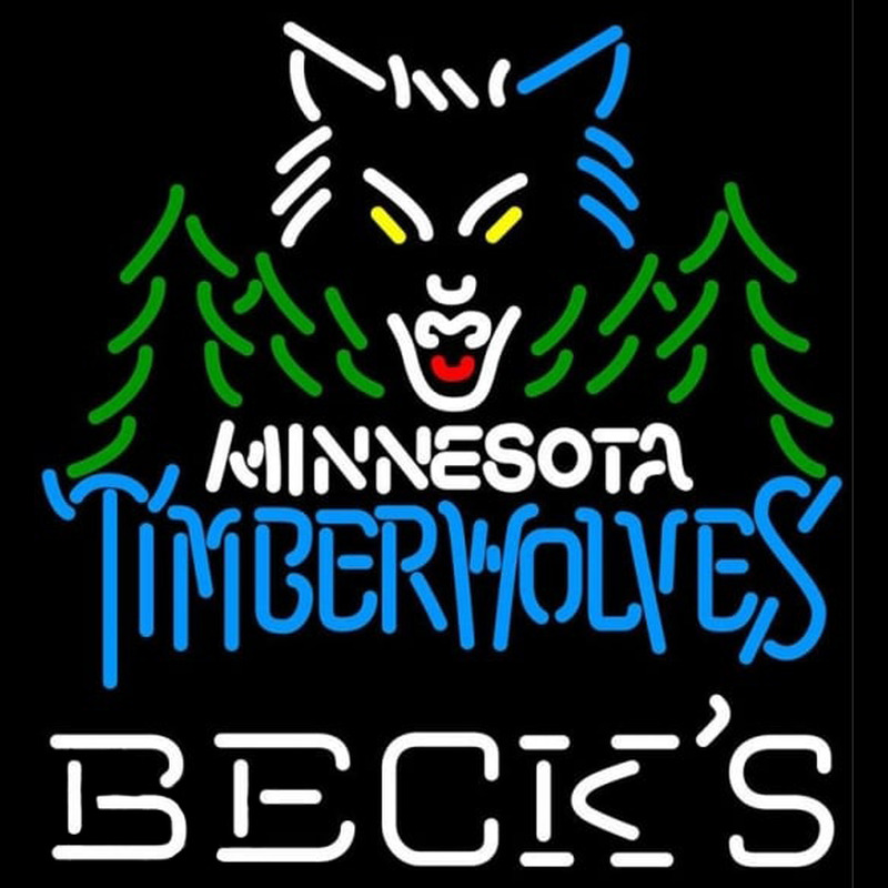 Custom Becks Minnesota Timberwolves NBA Beer Sign Neon Sign USA