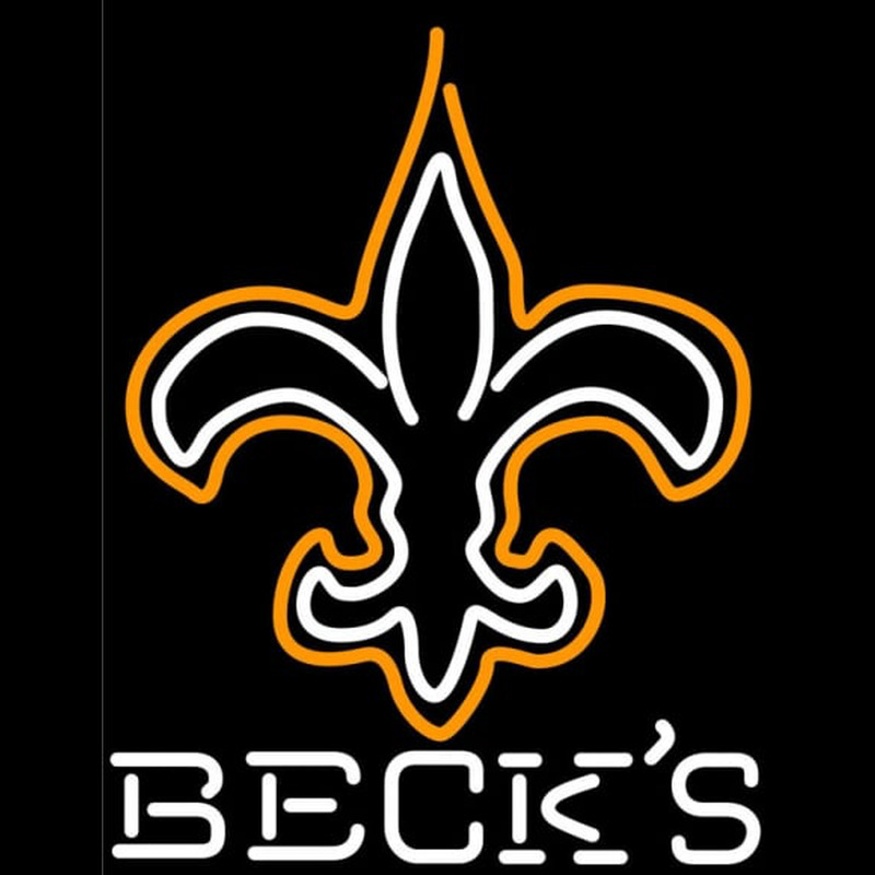Custom Becks New Orleans Saints NFL Neon Sign Neon Sign USA