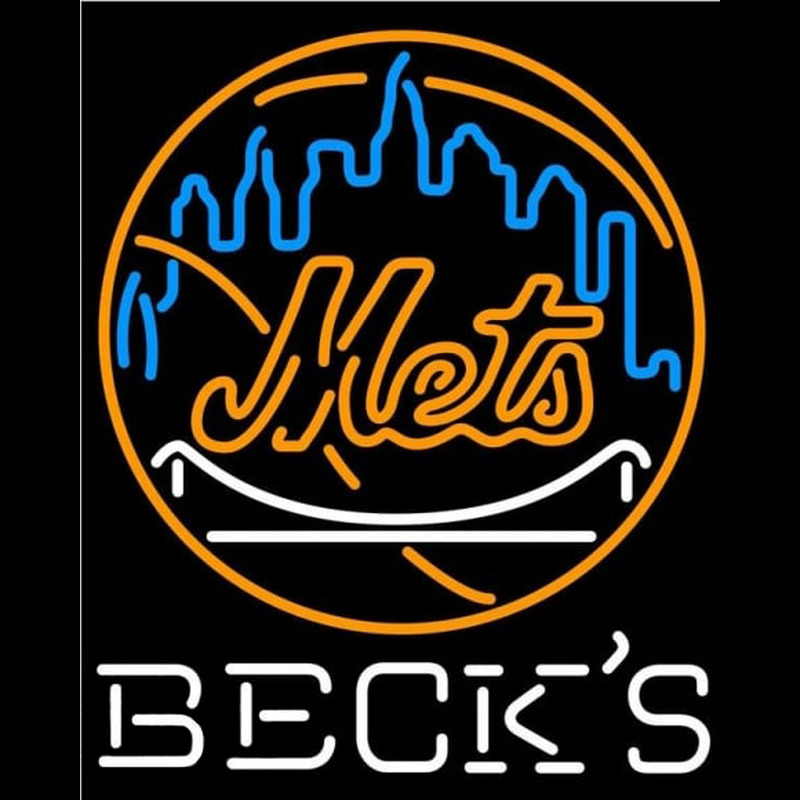 Custom Becks New York Mets MLB Beer Sign Neon Sign USA
