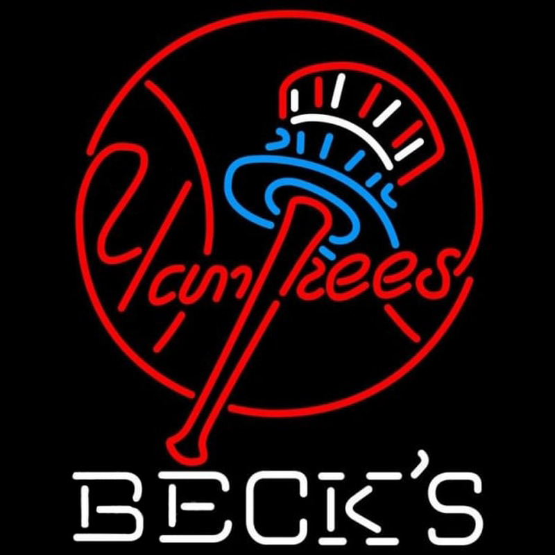 Custom Becks New York Yankees MLB Beer Sign Neon Sign USA