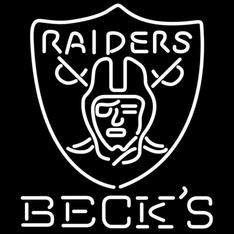 Custom Becks Oakland Raiders NFL Neon Sign Neon Sign USA