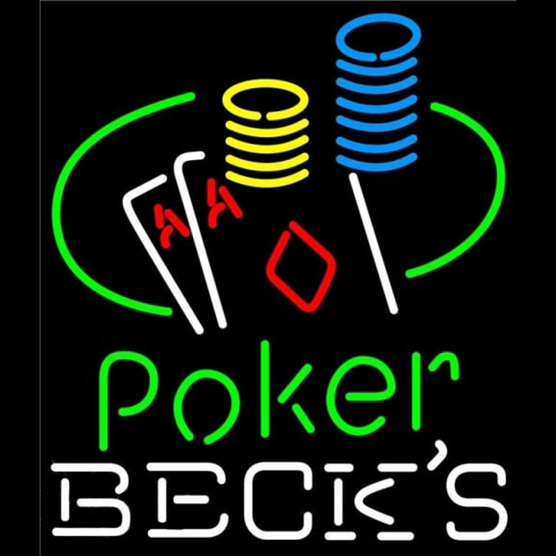Custom Becks Poker Ace Coin Table Beer Sign Neon Sign USA
