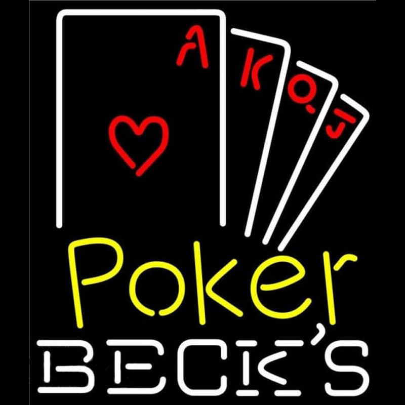 Custom Becks Poker Ace Series Beer Sign Neon Sign USA