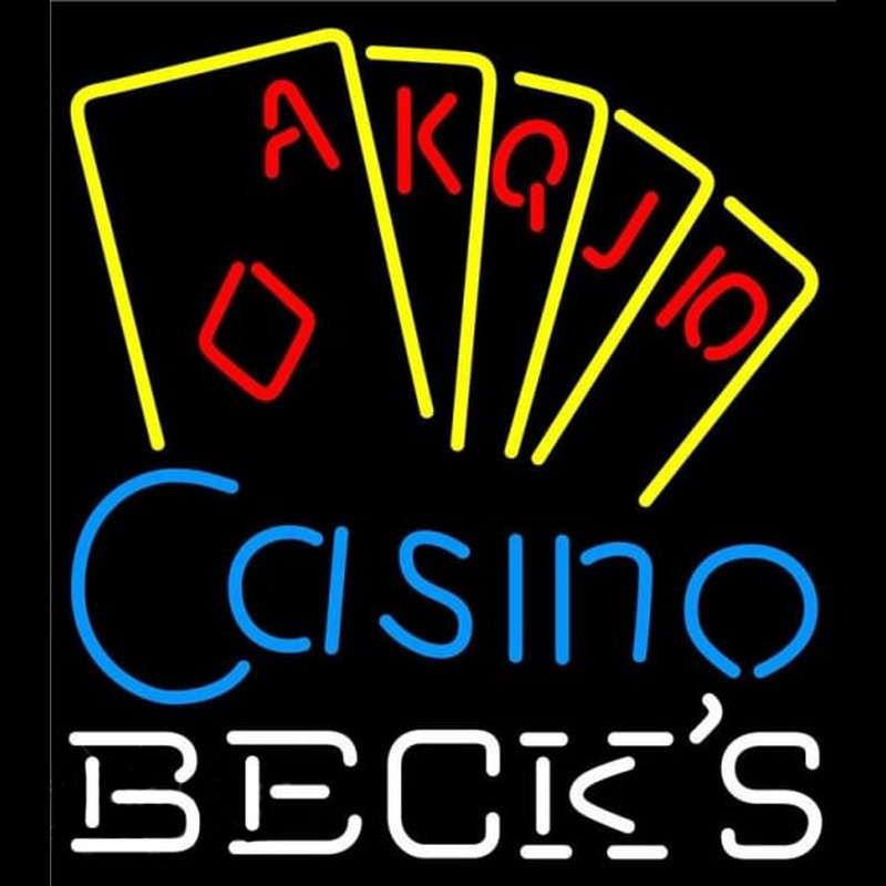 Custom Becks Poker Casino Ace Series Beer Sign Neon Sign USA