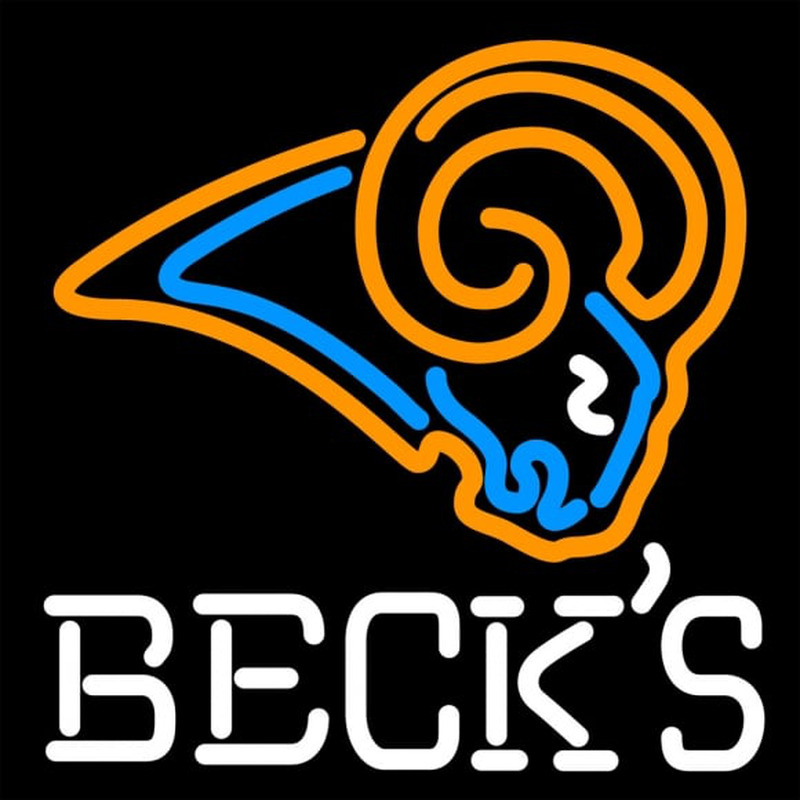 Custom Becks St Louis Rams  Los Angeles Rams NFL Neon Sign Neon Sign USA