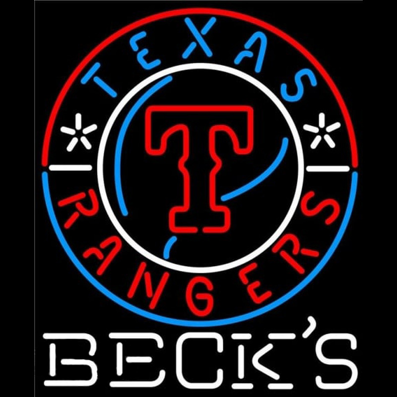 Custom Becks Texas Rangers MLB Beer Sign Neon Sign USA