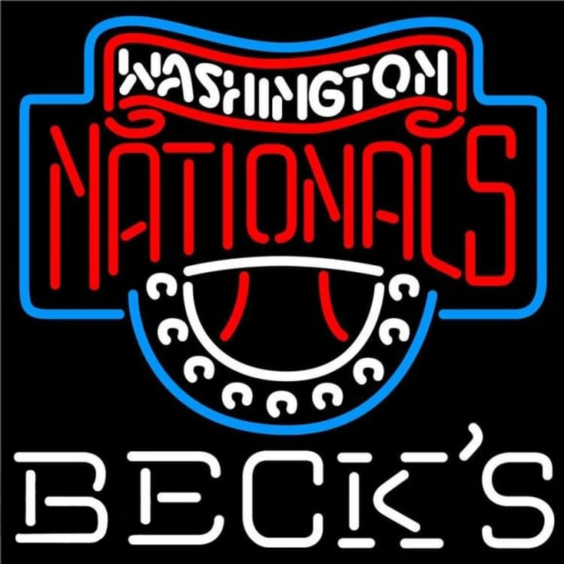 Custom Becks Washington Nationals MLB Beer Sign Neon Sign USA