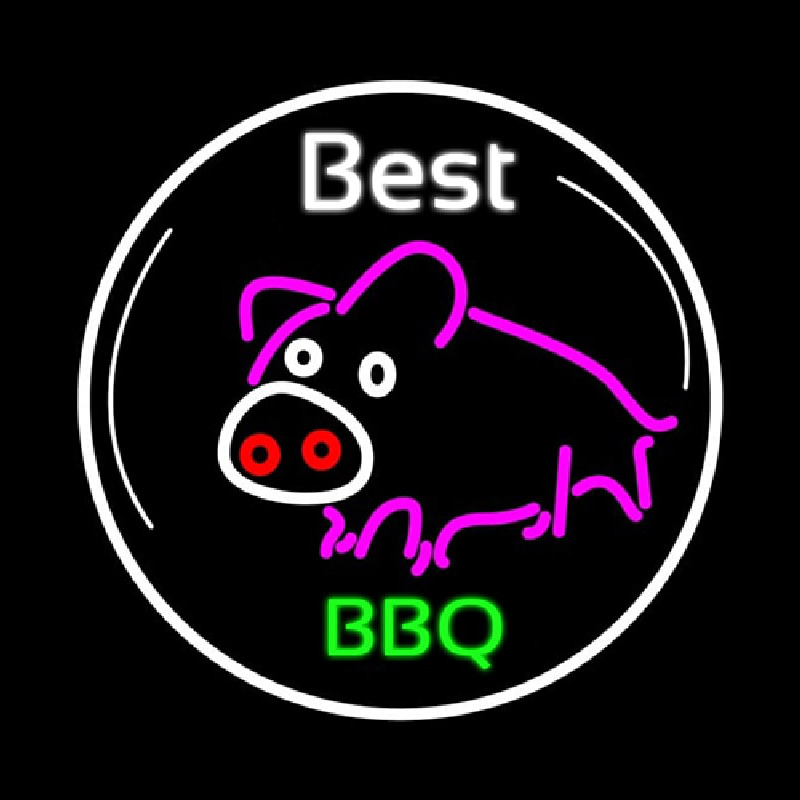 Custom Best BBQ Pig Neon Sign USA