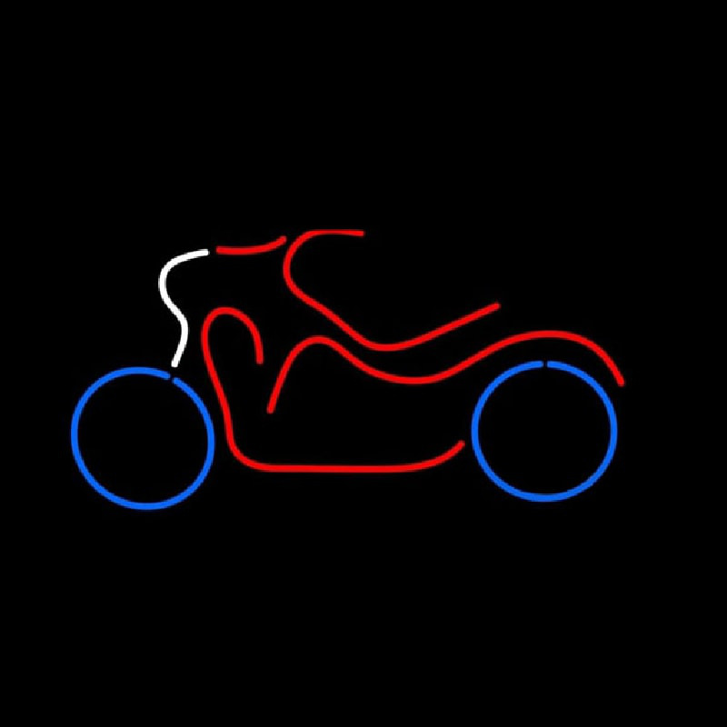 Custom Bike Logo In Red Neon Sign USA