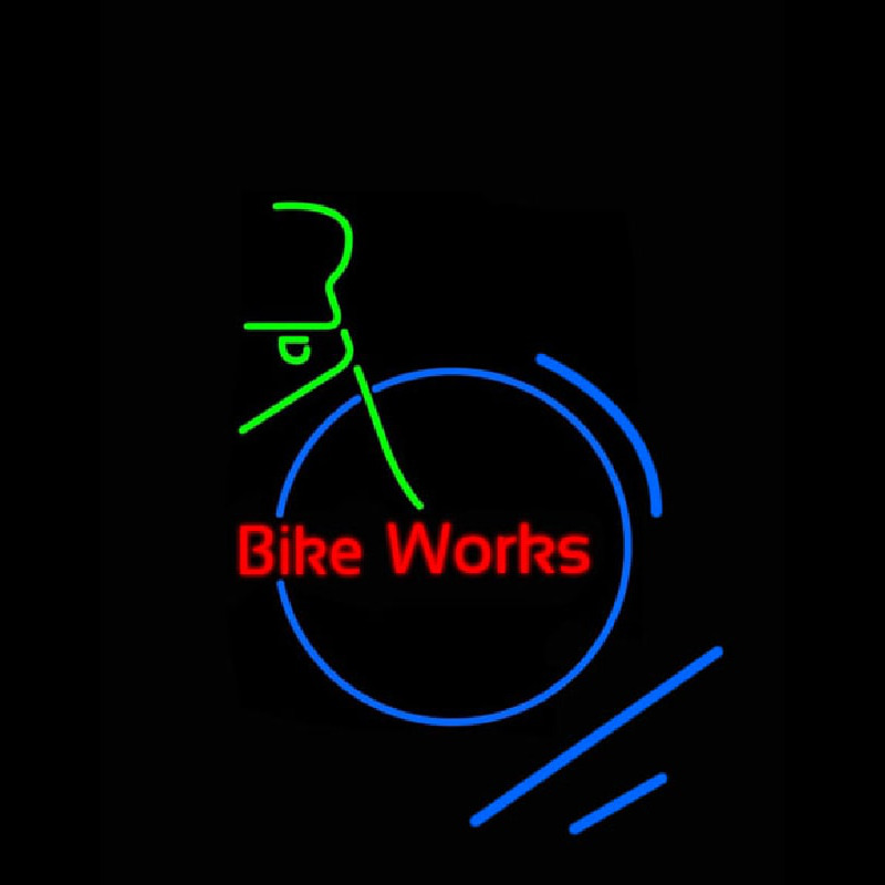 Custom Bike Works Neon Sign USA