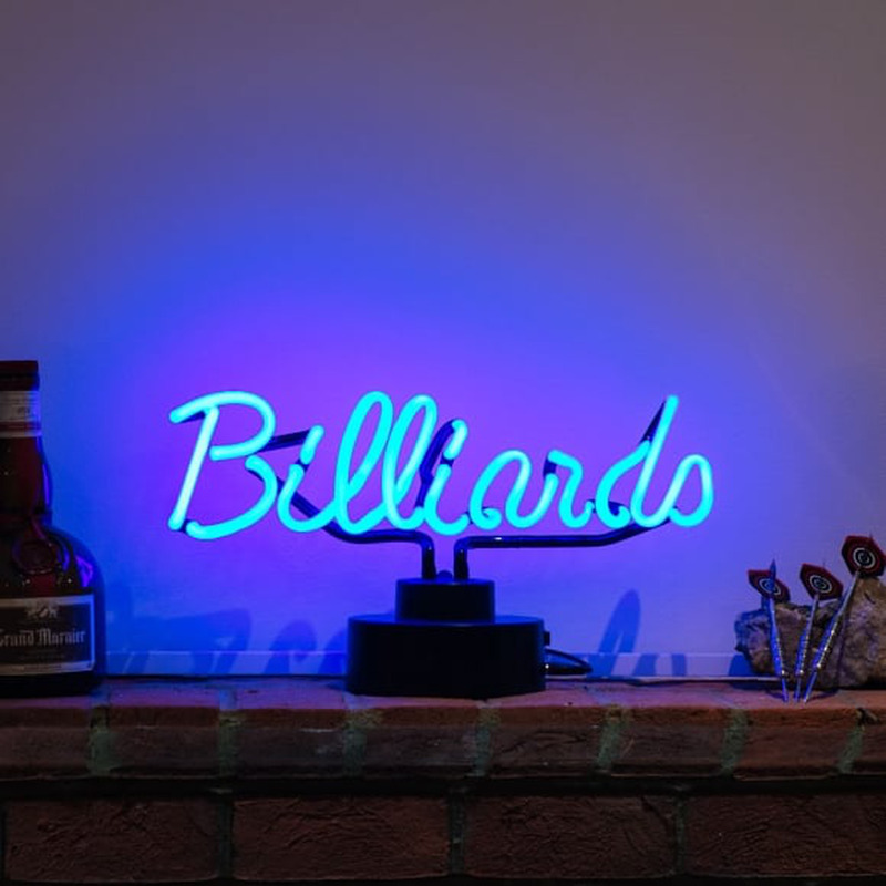 Custom Billiards Desktop Neon Sign