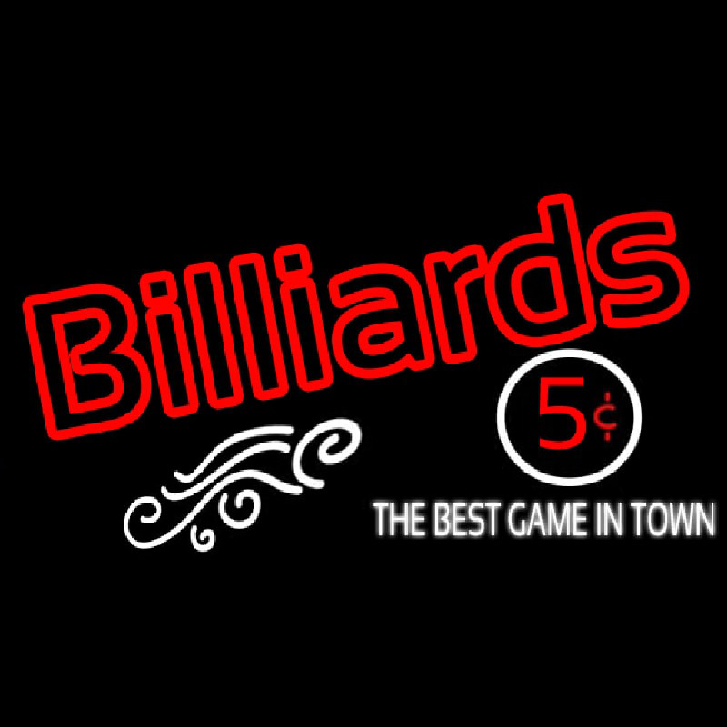 Custom Billiards Neon Sign USA