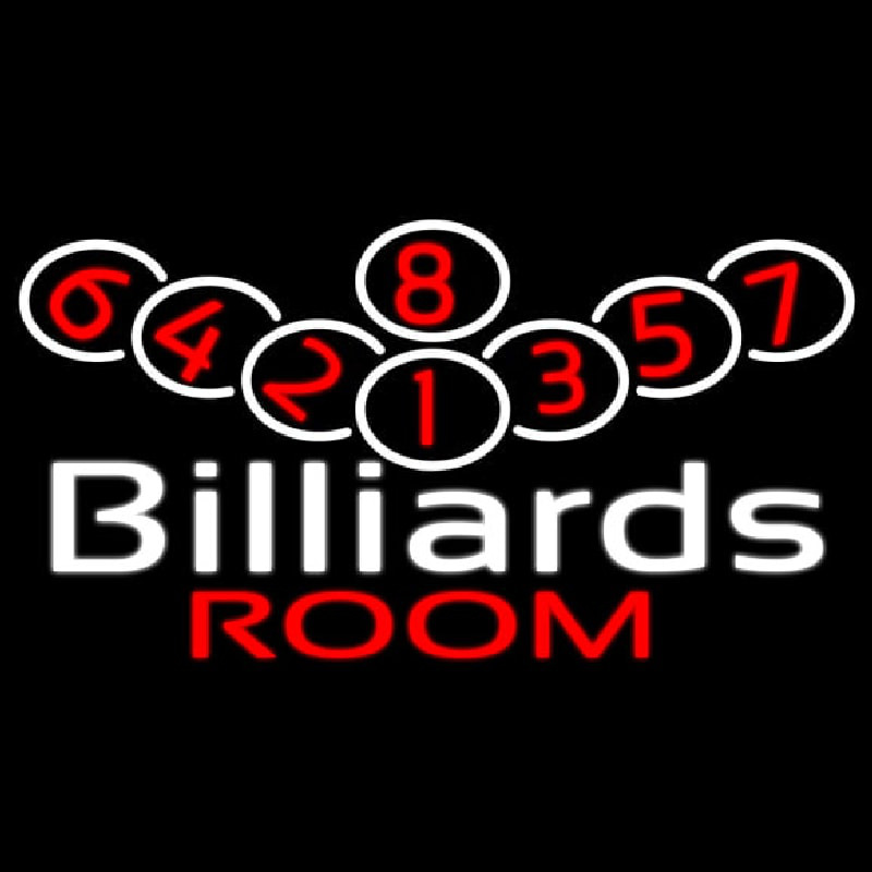 Custom Billiards Room 1 Neon Sign USA