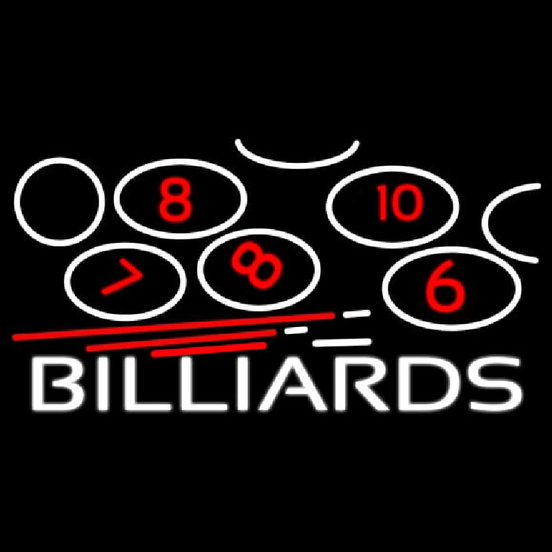 Custom Billiards With Logo 1 Neon Sign USA