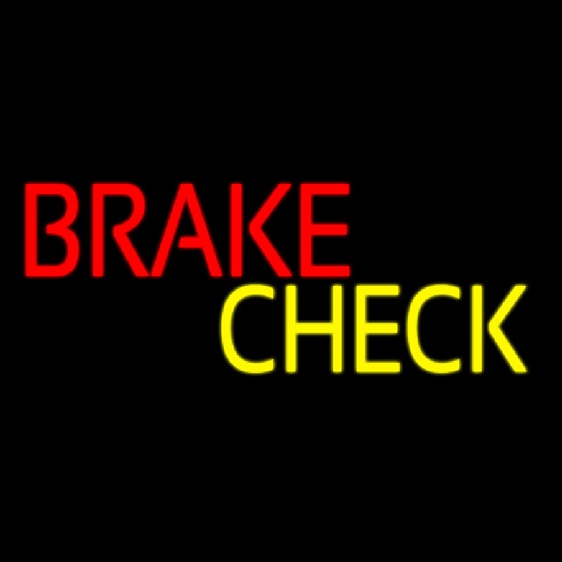 Custom Block Brake Check Neon Sign USA