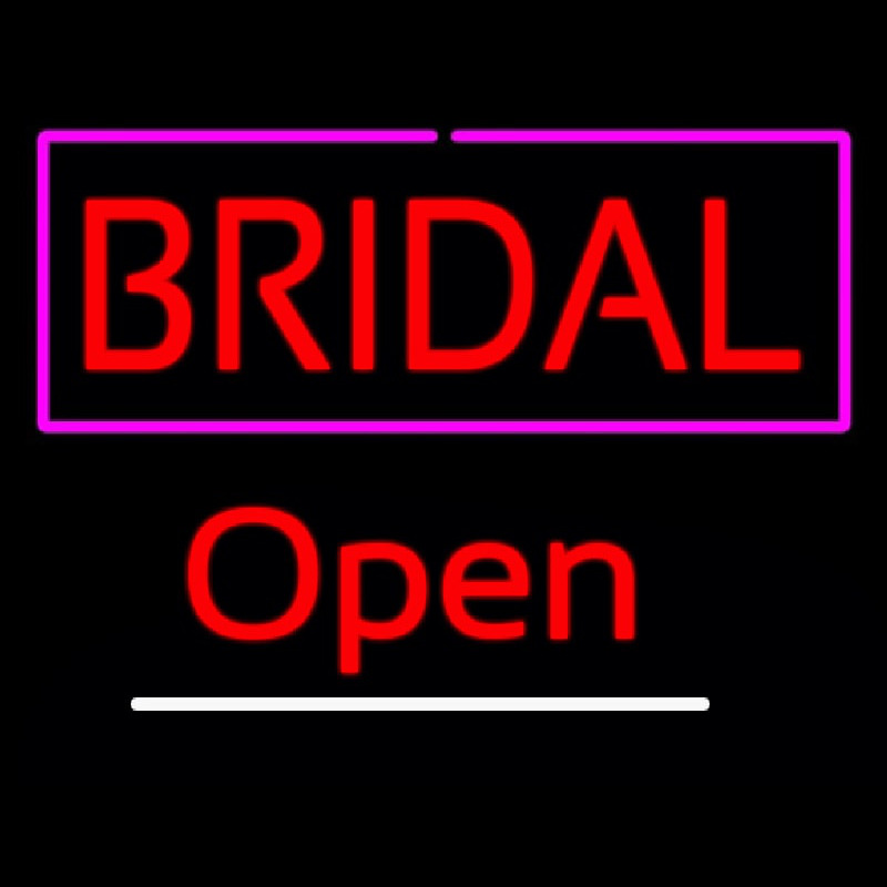 Custom Block Bridal Open Neon Sign USA