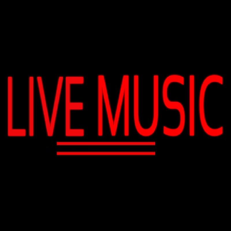 Custom Block Live Music Red Neon Sign USA