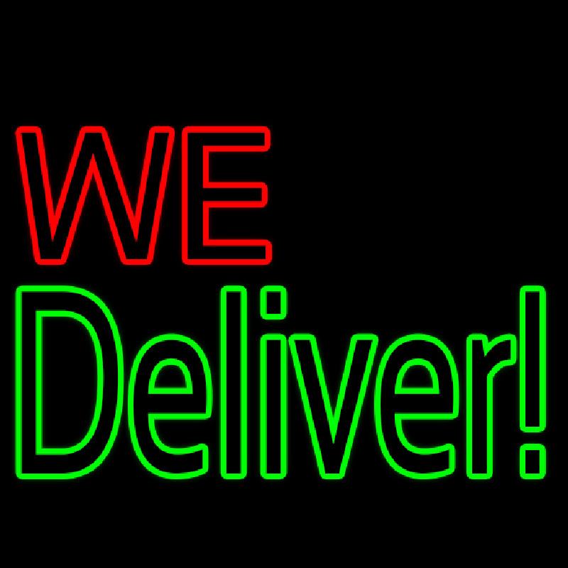 Custom Block We Deliver Neon Sign USA