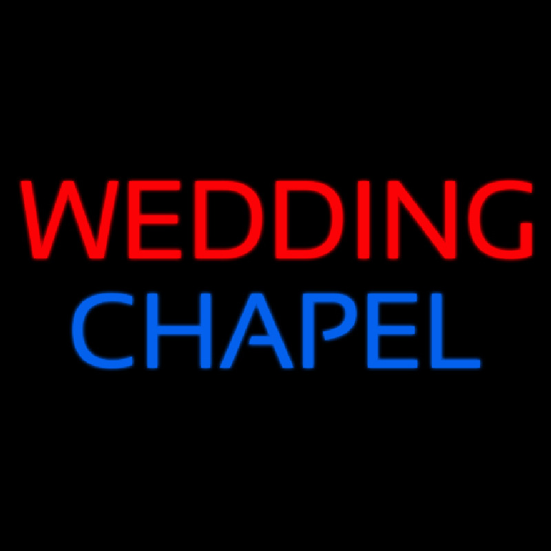 Custom Block Wedding Chapel Neon Sign USA