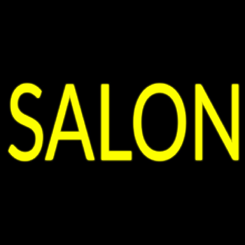 Custom Block Yellow Salon Neon Sign USA