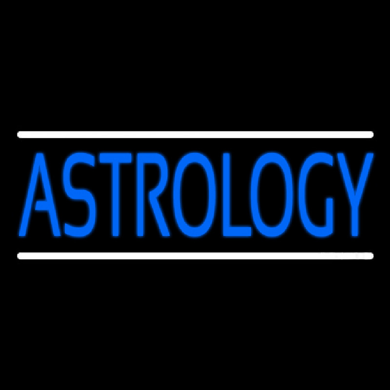Custom Blue Astrology Block Neon Sign USA