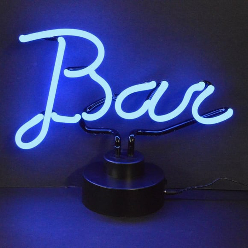 Custom Blue Bar Desktop Neon Sign