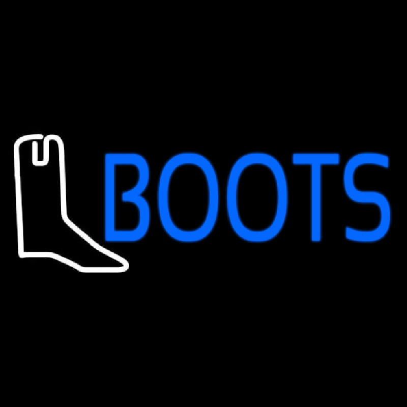 Custom Blue Boots With Logo Neon Sign USA