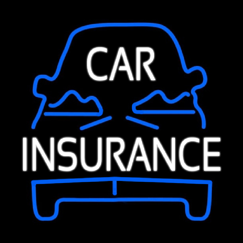 Custom Blue Car Insurance Neon Sign USA