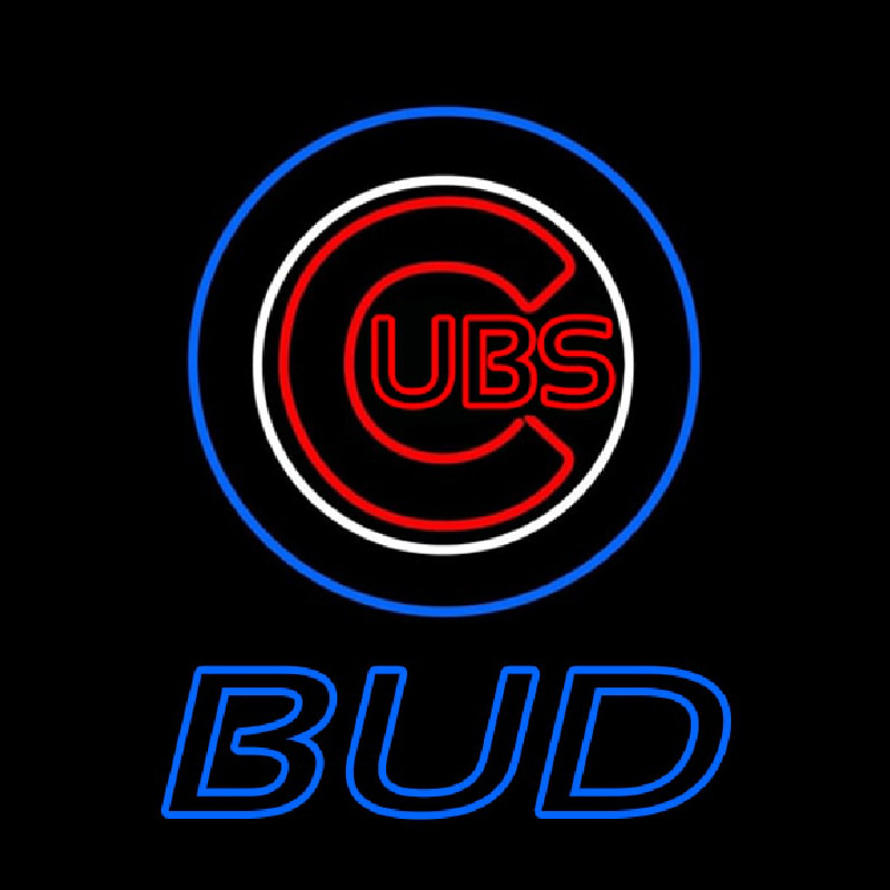 Custom Blue Chicago Cubs Bud MLB Neon Sign Neon Sign USA