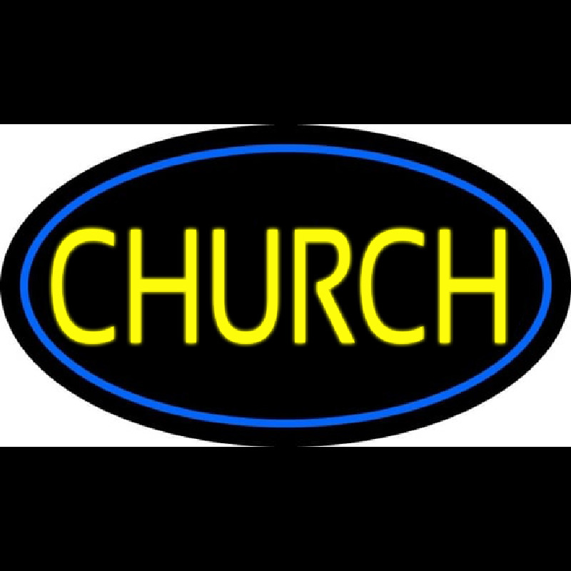 Custom Blue Church Neon Sign USA