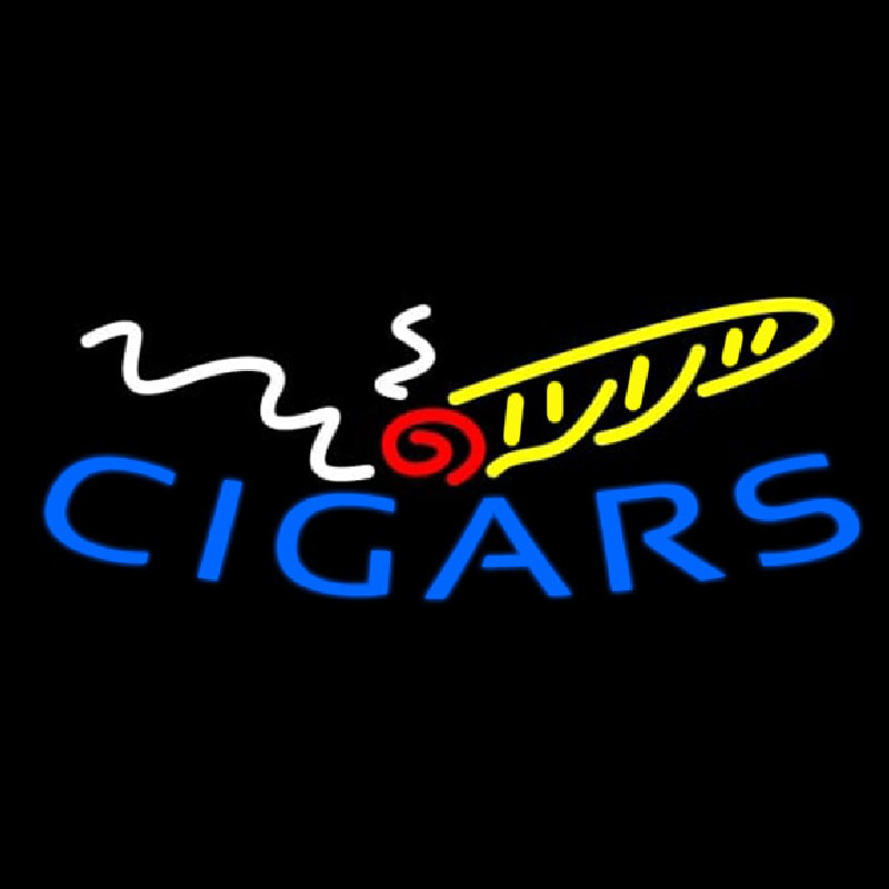 Custom Blue Cigars Logo Neon Sign USA