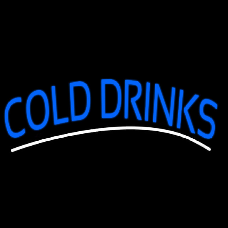 Custom Blue Cold Drinks Neon Sign USA