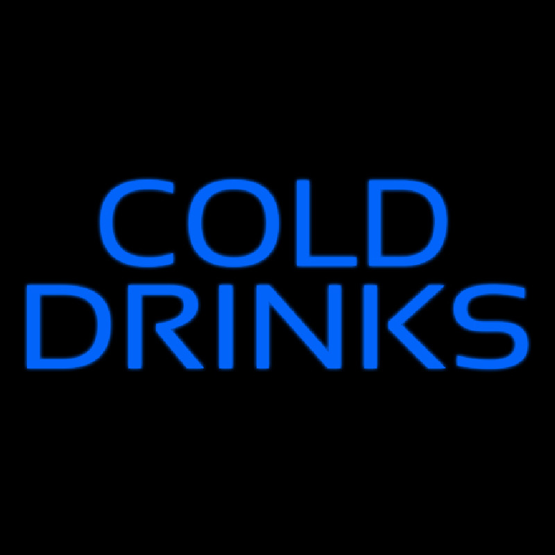 Custom Blue Cold Drinks Neon Sign USA