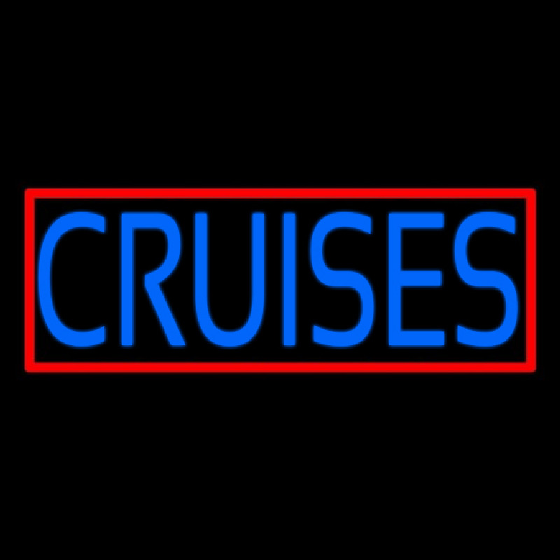 Custom Blue Cruises With Red Border Neon Sign USA