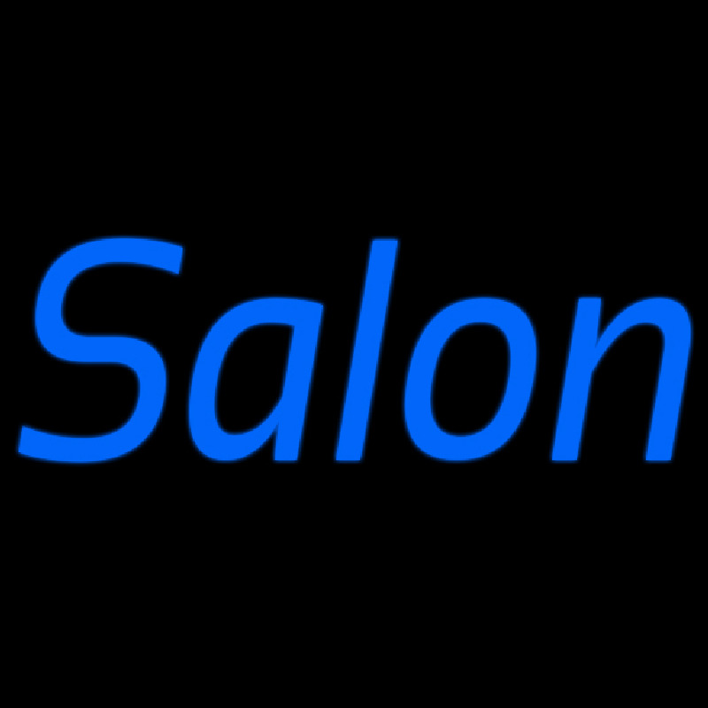 Custom Blue Cursive Salon Neon Sign USA