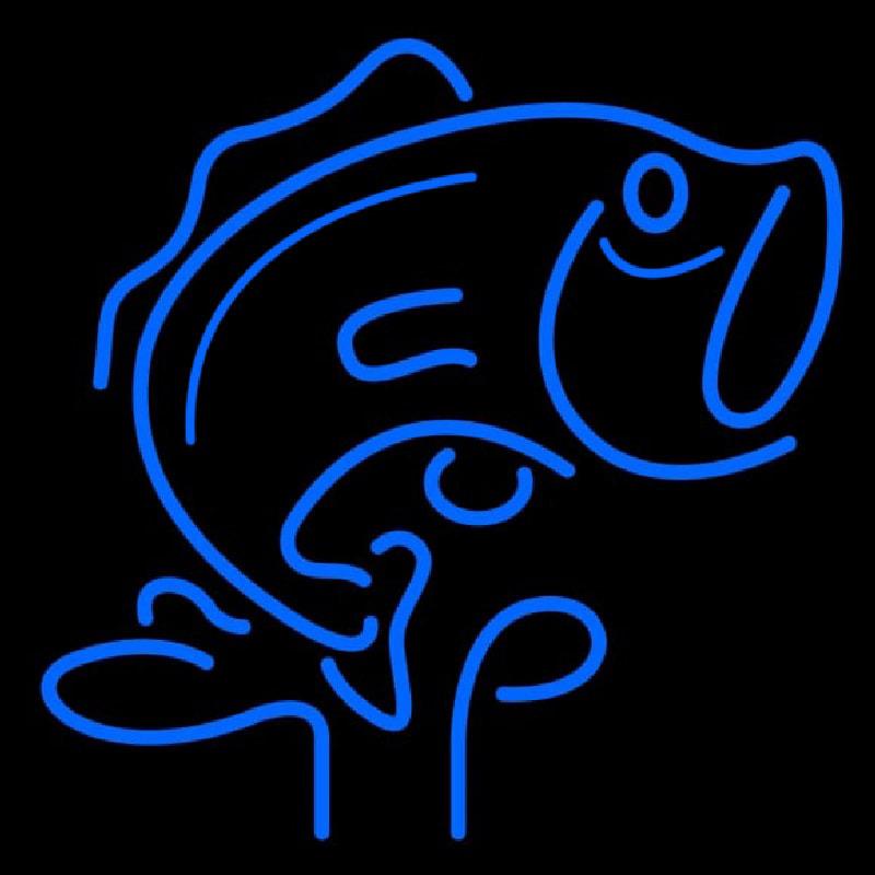 Custom Blue Fish Neon Sign USA