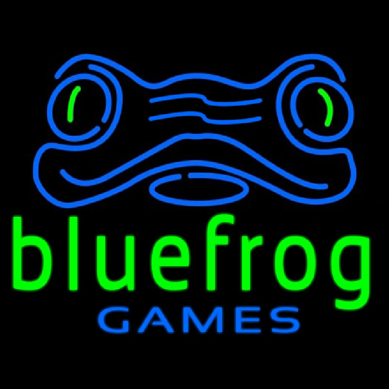 Custom Blue Frog Games Logo Neon Sign USA