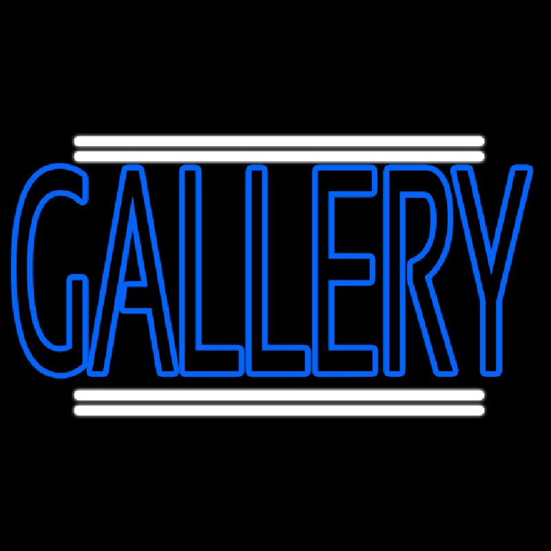 Custom Blue Gallery Neon Sign USA