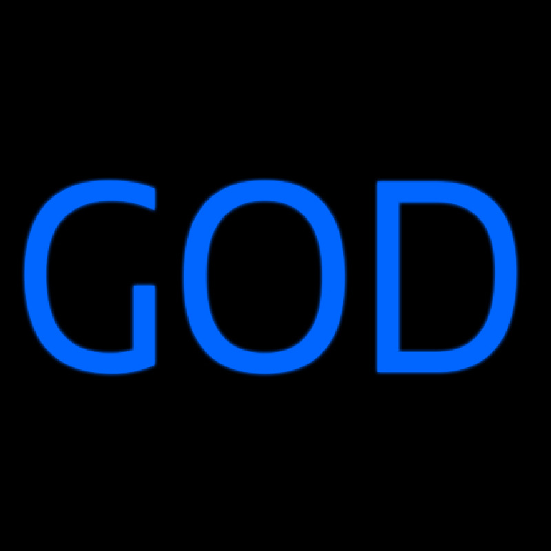 Custom Blue God Block Neon Sign USA