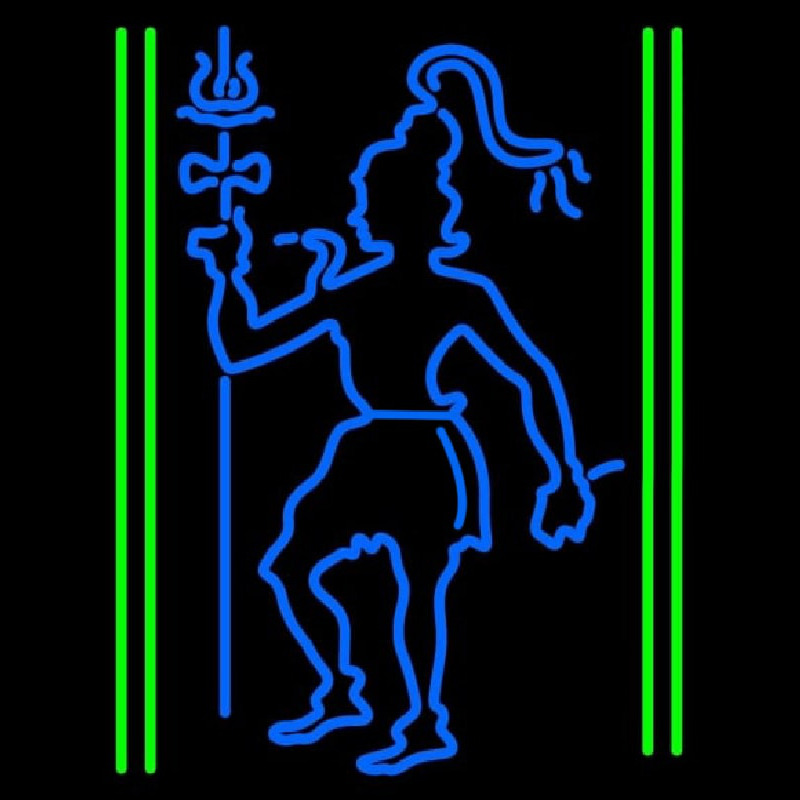 Custom Blue God Shiv Neon Sign USA