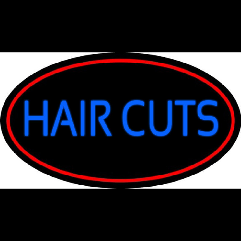 Custom Blue Hair Cuts Neon Sign USA