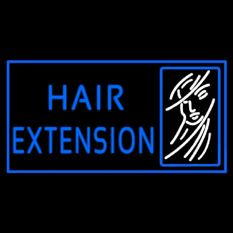 Custom Blue Hair Extension Neon Sign USA