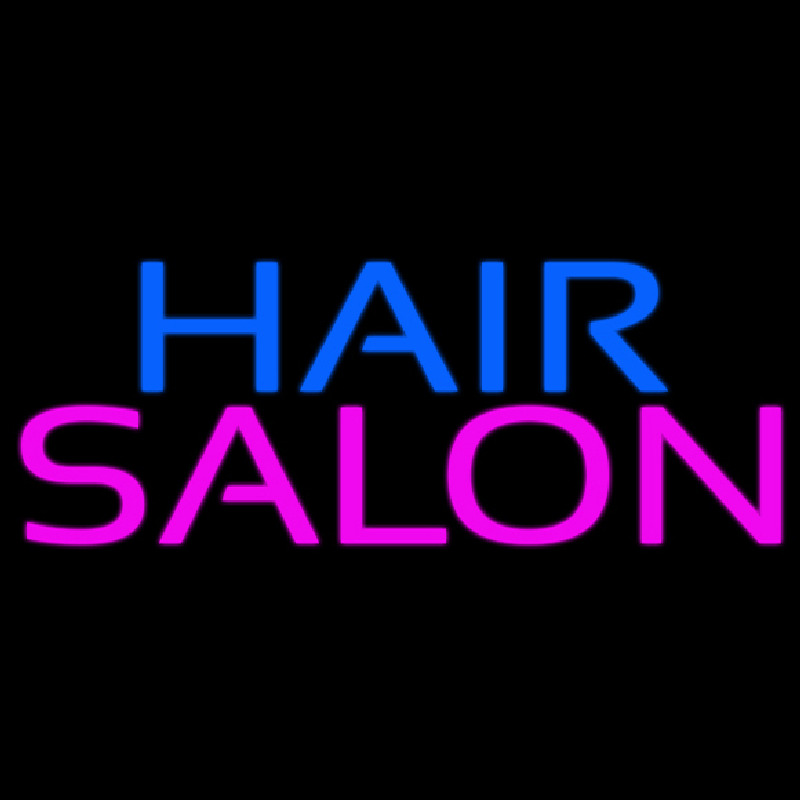 Custom Blue Hair Salon Pink Neon Sign USA