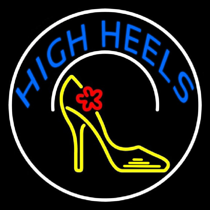 Custom Blue High Heels With Logo Neon Sign USA