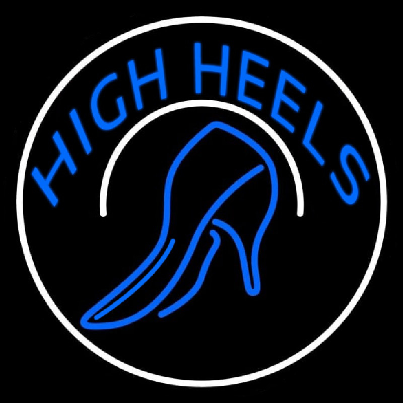 Custom Blue High Heels With Sandal Neon Sign USA