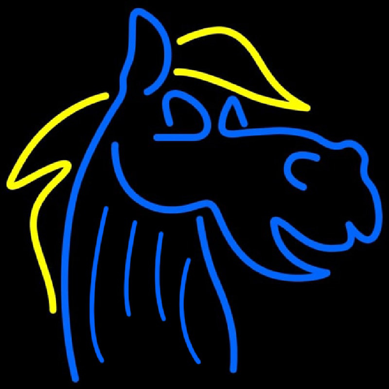 Custom Blue Horse Logo Neon Sign USA