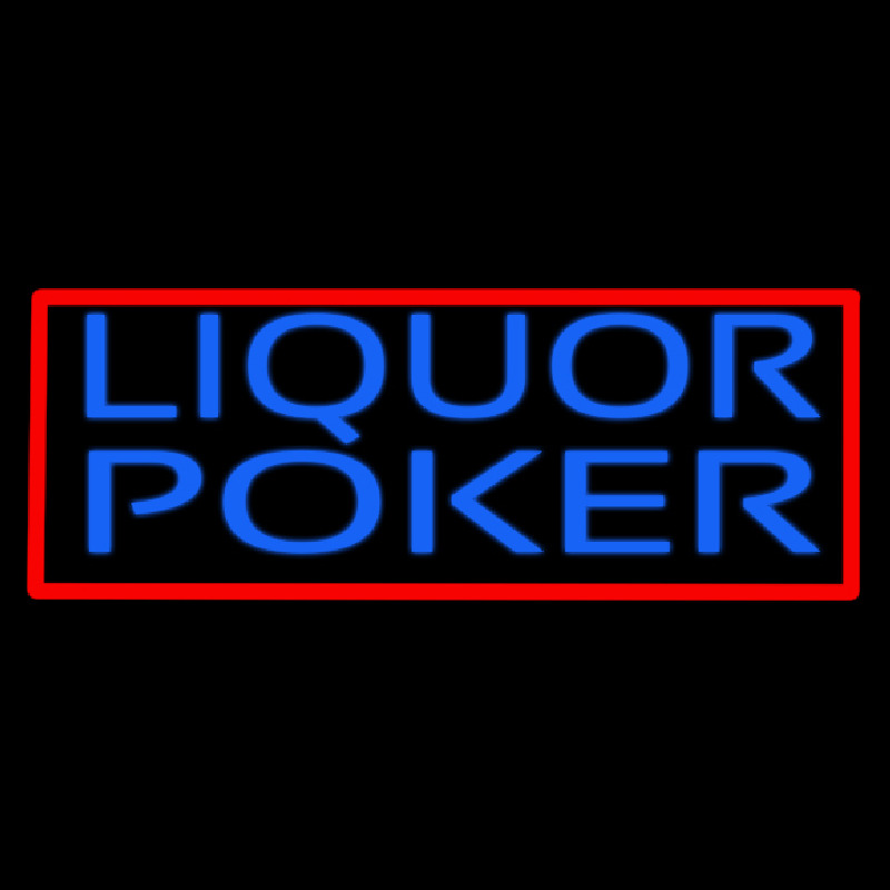 Custom Blue Liquor Poker Neon Sign USA